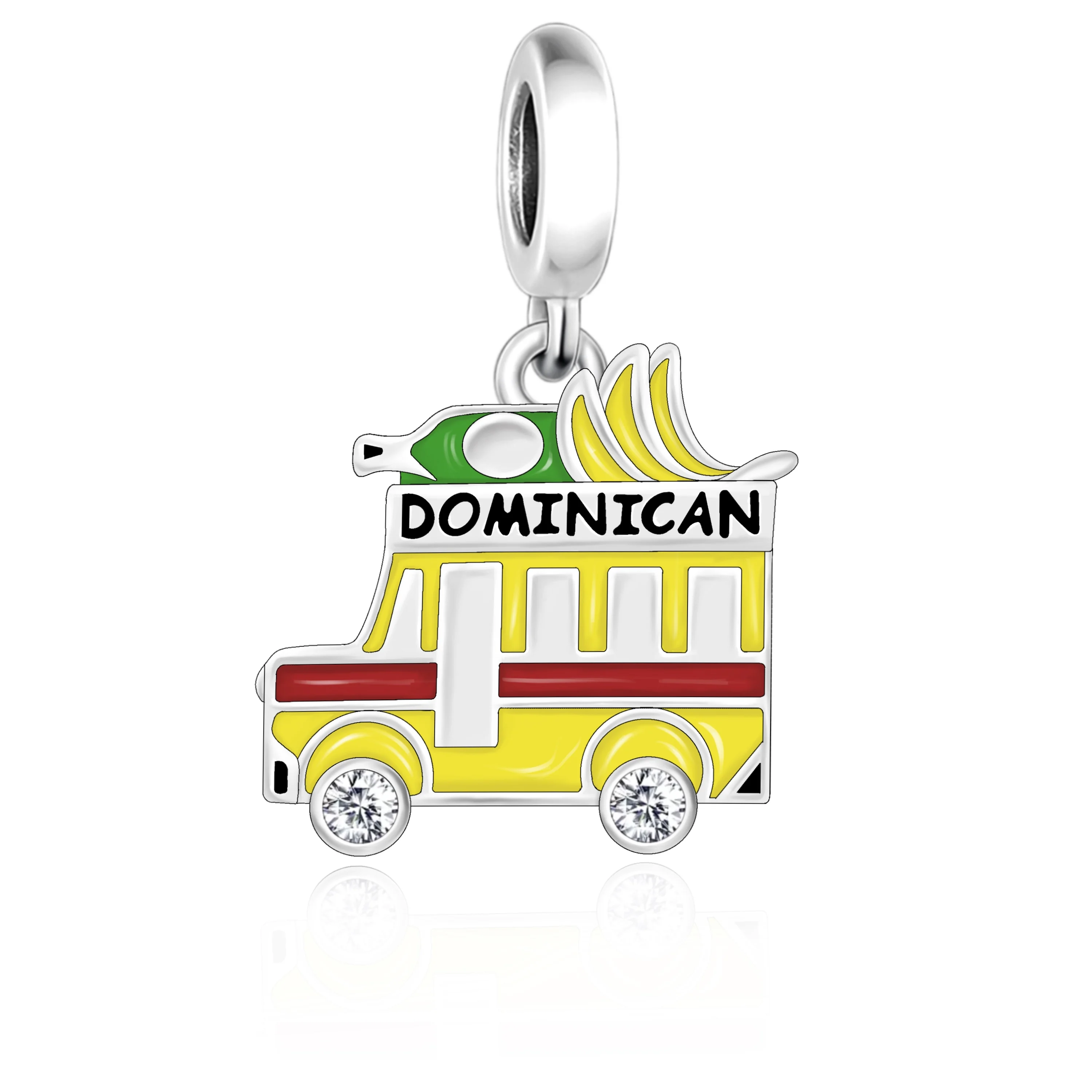 

Подходит для оригинального браслета-подвески Pan, серебро 925, DOMINICAN, еда, вино, фрукты, автобус, чива, гитара, грузовик, автомобильная бусина для изготовления Berloque