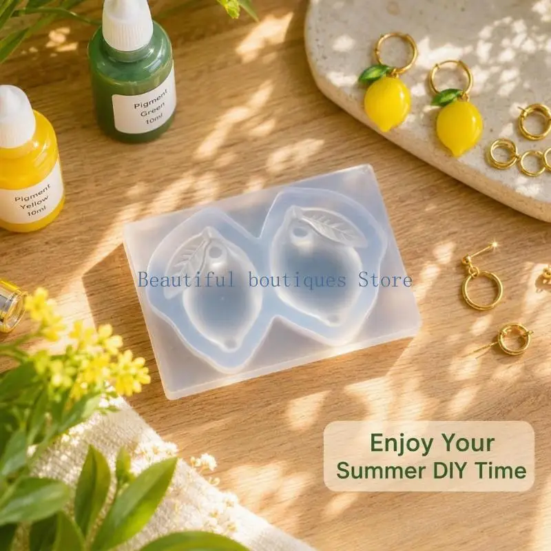 U4LF Lemon Jewelry Mold for Hook, Chain, and Hanging Cord Projects