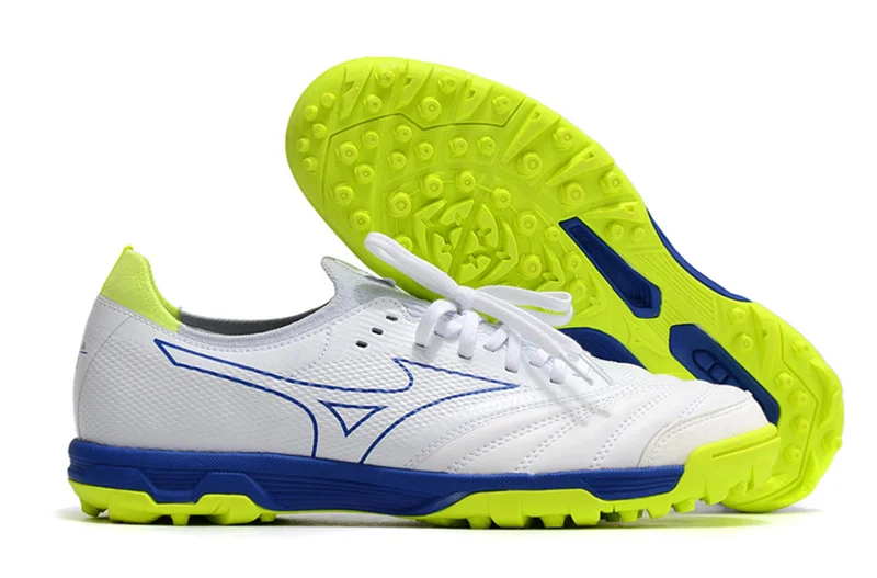 Authentic MizunoCreation MORELIA NEO Knitting TF Men's Sports Shoes MizunoOutdoor Sneakers Men Shoes White/Blue/Green Size 40-45