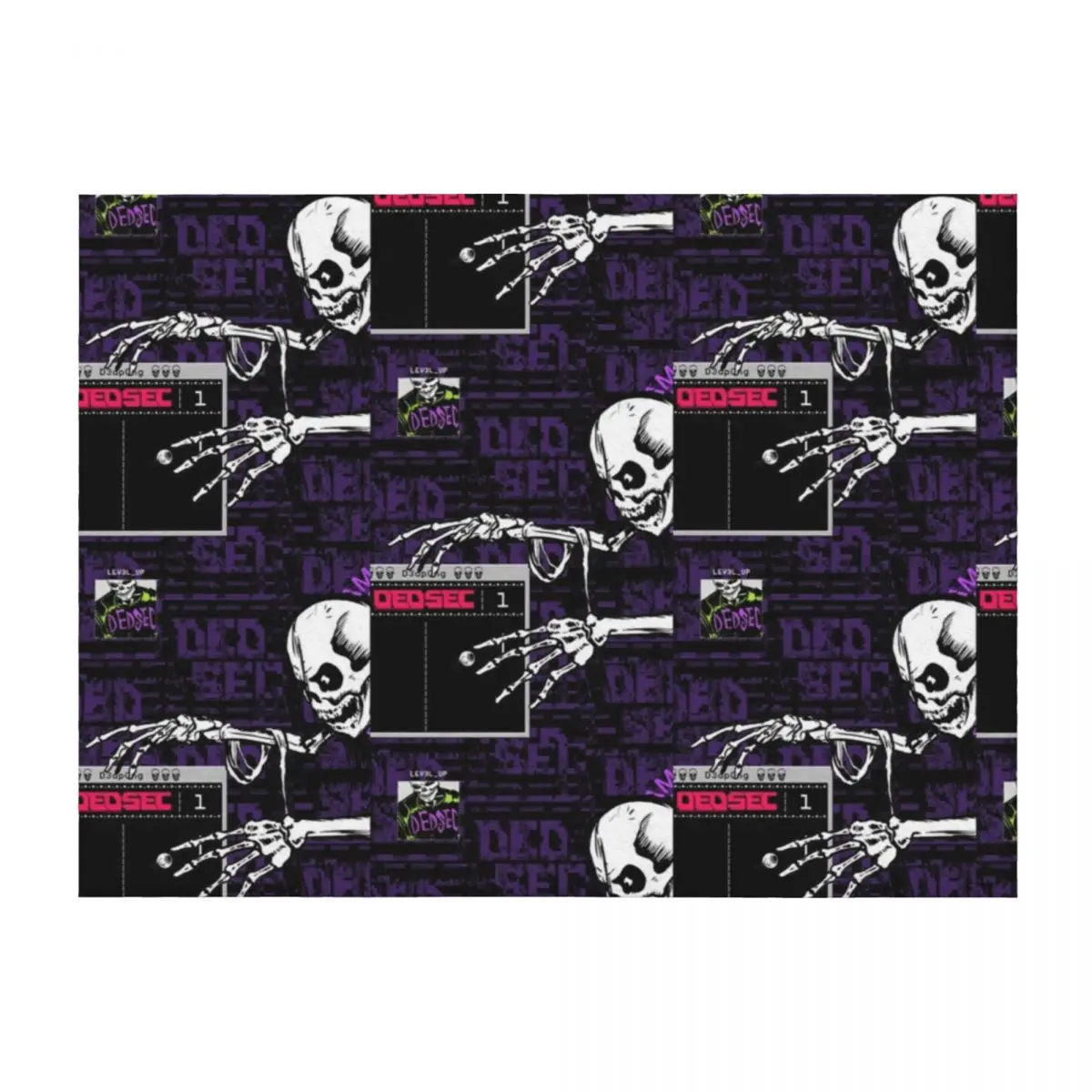 

DedsecPurpleWall Throw Blanket Travel Luxury Thicken Flannel Blankets For Bed Blankets