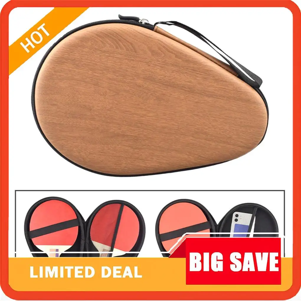 

Multifunction Table Tennis Racket Case Reusable Durable for Outdoor Training Brown