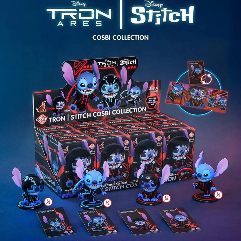 

Disney Stitch Tron: Ares Series Sitting Waving Cosbi Blind Box Mini Figure Cute Collectible Toy Birthday Gift