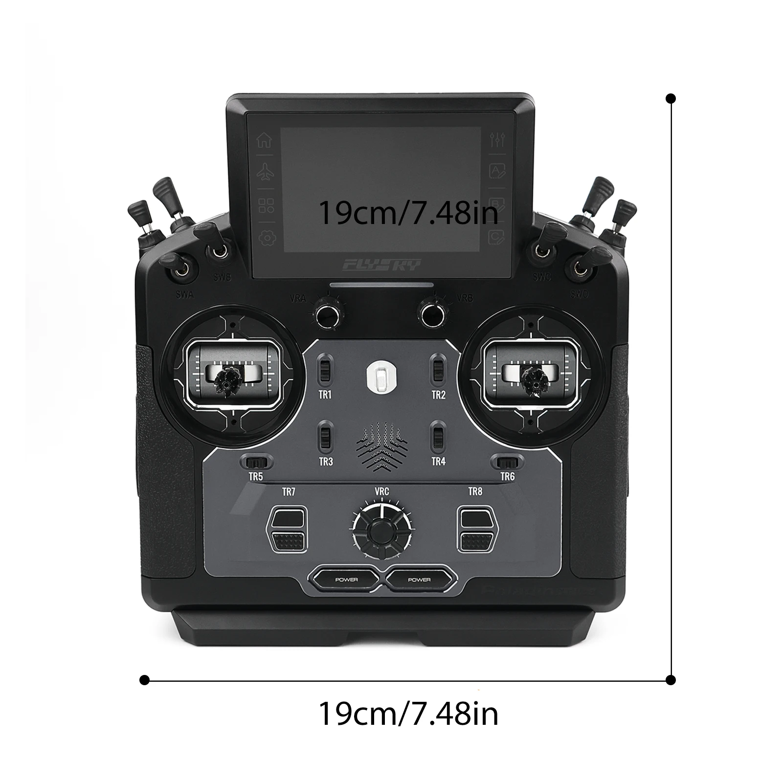 Transmissor RC com kit receptor 18 canais com tela sensível ao toque IPS, antena dupla, para avião, helicóptero, carro, barco, robô planador