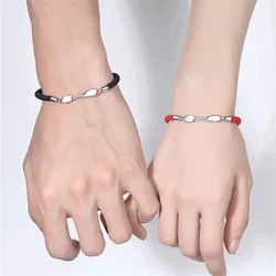 Trendy 925 Sterling Silver Bracelets For Women Jewelry Classic Rope Red Hand Woved Couple Bracelets Male Female Anniversary Gift