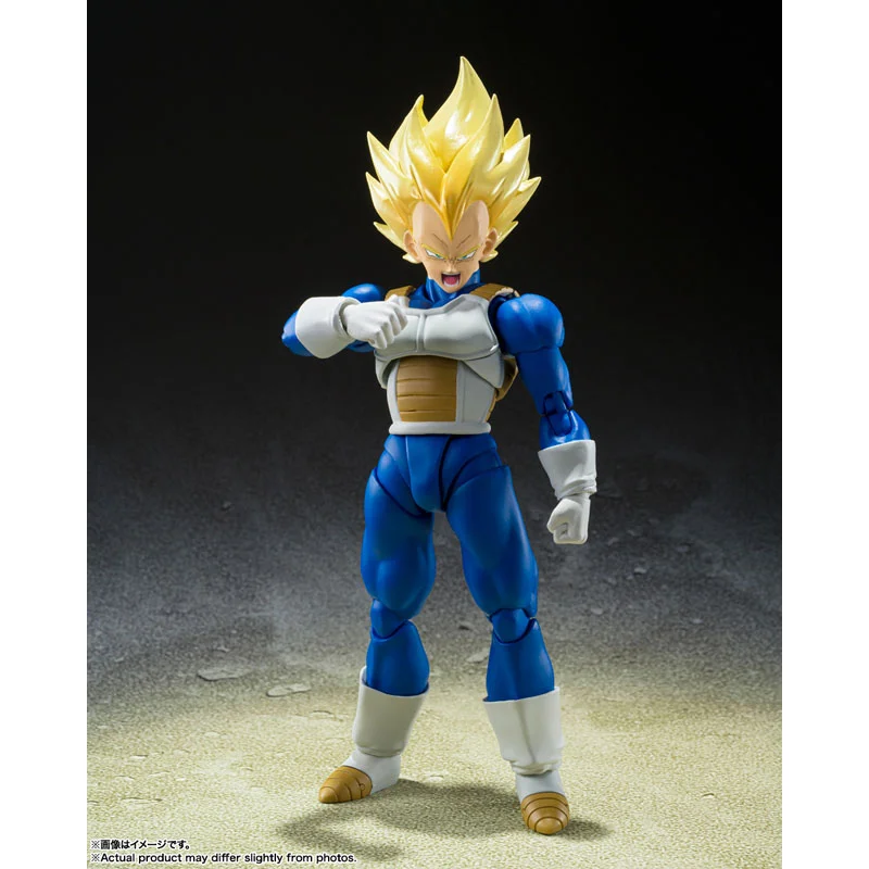 100% In Stock Original Bandai S.H.Figuarts Super Saiyan 2 Awakening Vegeta Dragon Ball Anime Action Collection Figures Model