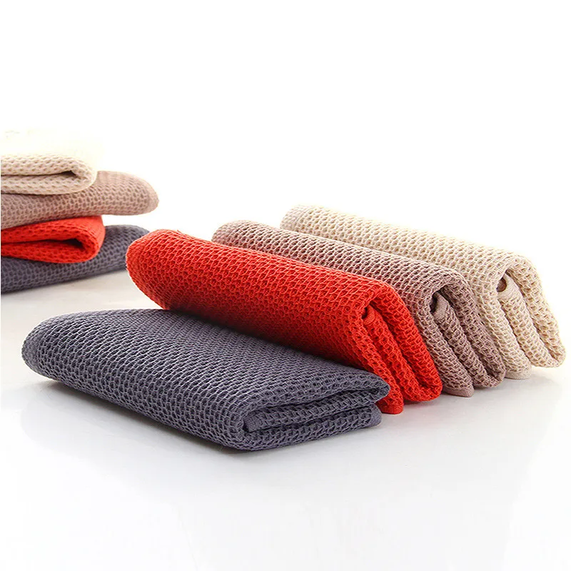 1Pc 33x33cm Square 100% Cotton Solid Color Soft Breathable Home Bathroom Adult Face Towel