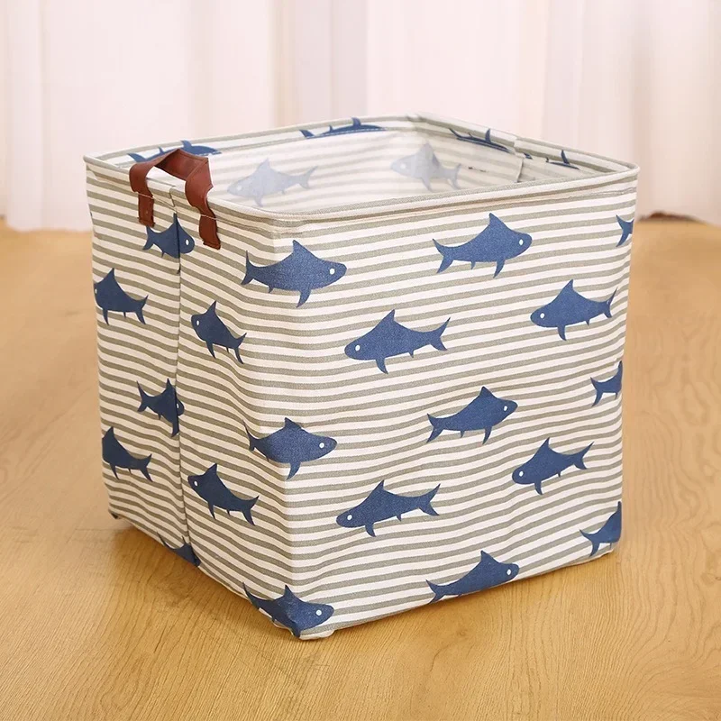 

32x32x32cm Oxford Cute Printing Foldable Storage Baskets Bins Clothes Desktop Mini Boxes Organizers Makeup Book Baby Toy