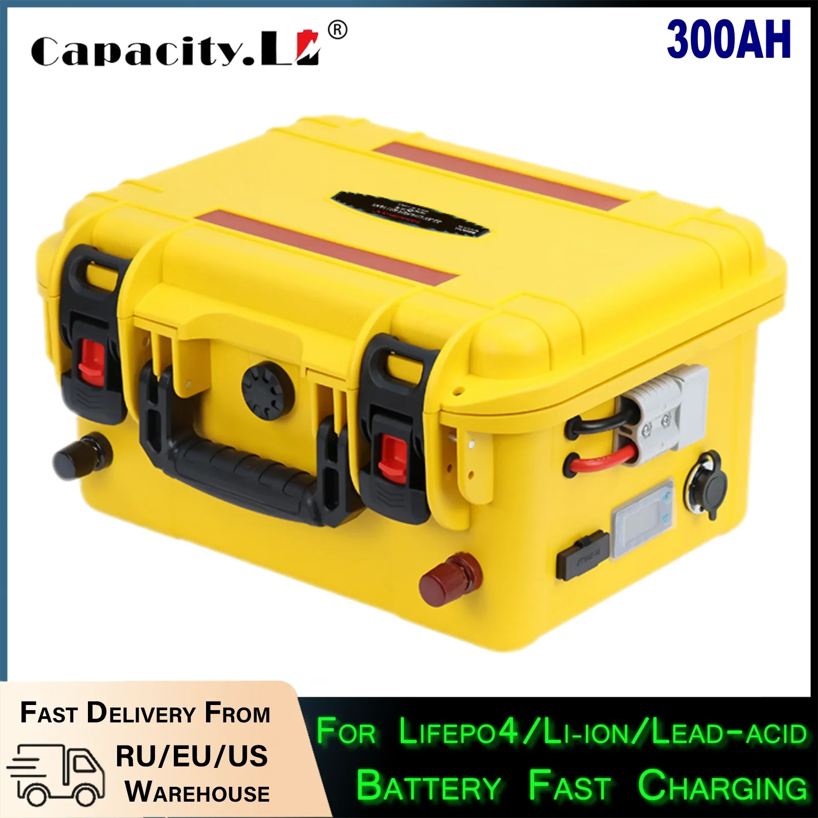 12V 100Ah 300Ah LiFePO4 Battery Packs with BMS Toolbox type Portable Power Station 120ah For Outdoor Work Party Camping Fishing