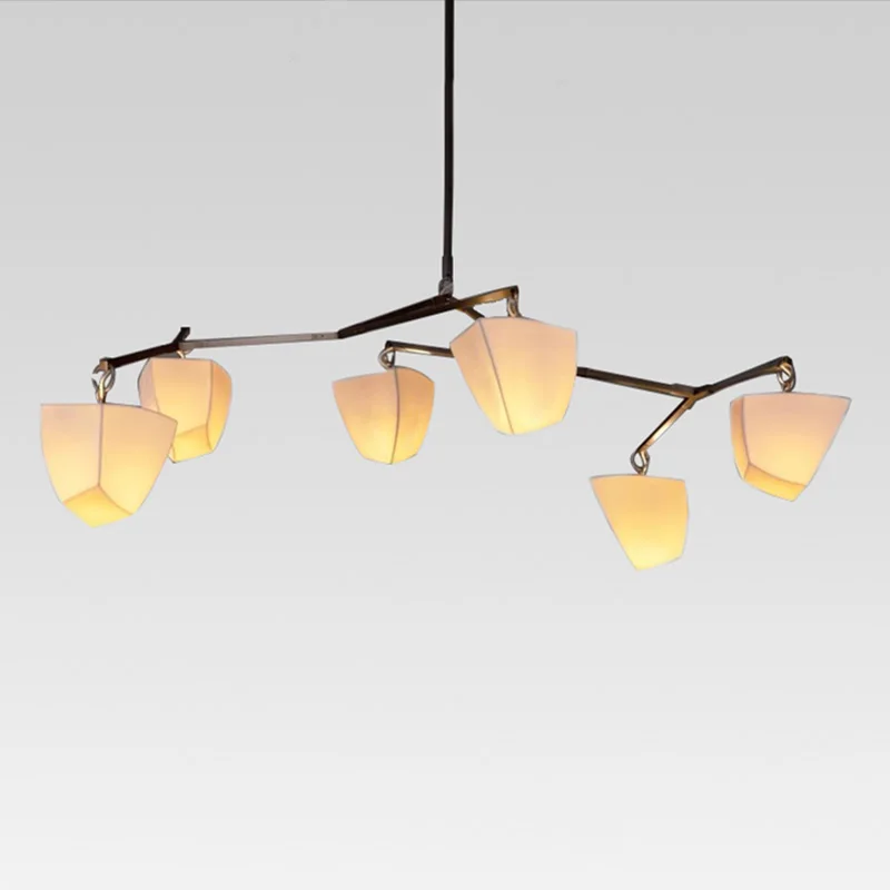 Wabi Sabi مستوحاة من السيراميك الأبيض قلادة مصباح الملمس الطبيعي النحاس الأسود الفضة عكس الضوء الأسقف بريق فيلا