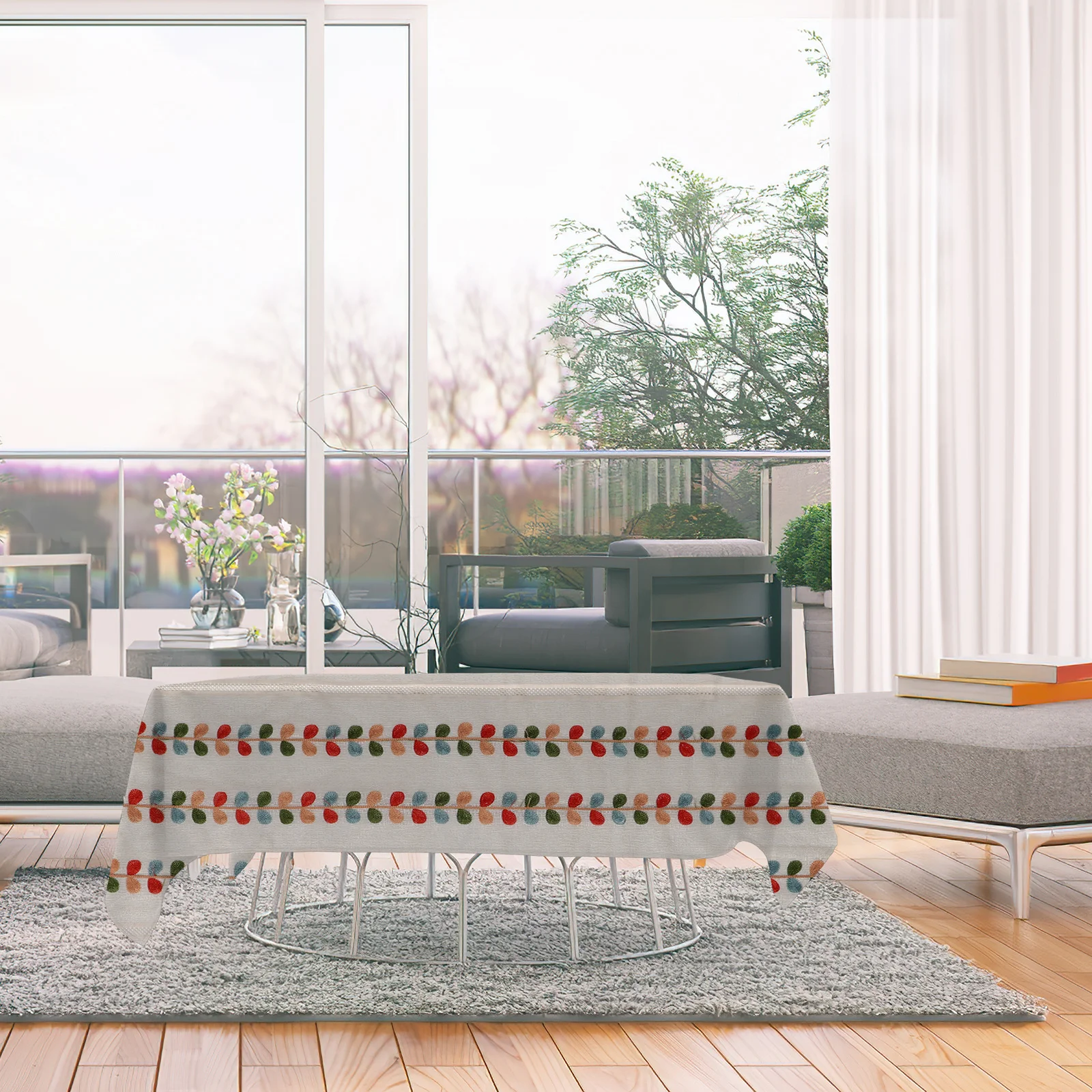 

Rectangular Christmas Table Cover Soft Comfortable Easy Clean for Festive Dinner Coffee Table Decoration Christmas Tablecloths