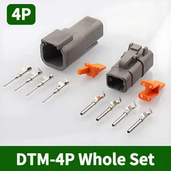 5/20/100 Sets 4 Pin Way Deutsch DTM04-4P DTM06-4S Waterproof Electrical Wire Connector 16-22AWG DTM Series Connector Male Female