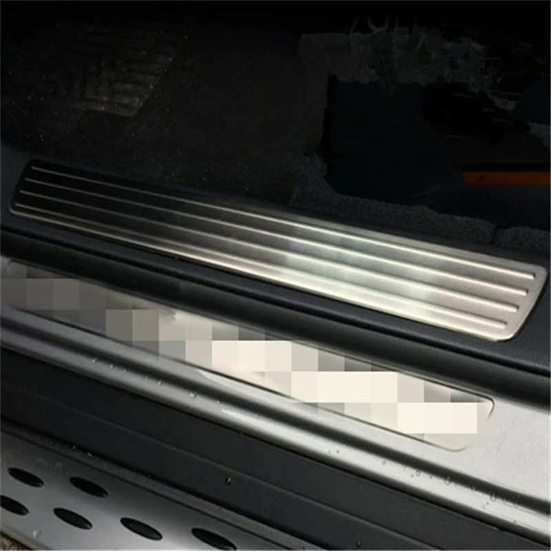 

WELKINRY For Benz GLE ML W166 3rd Generation 2012-2019 Inner Car Doorsill Threshold Welcoming Scuff Foot Guard Pedal Plate Trim