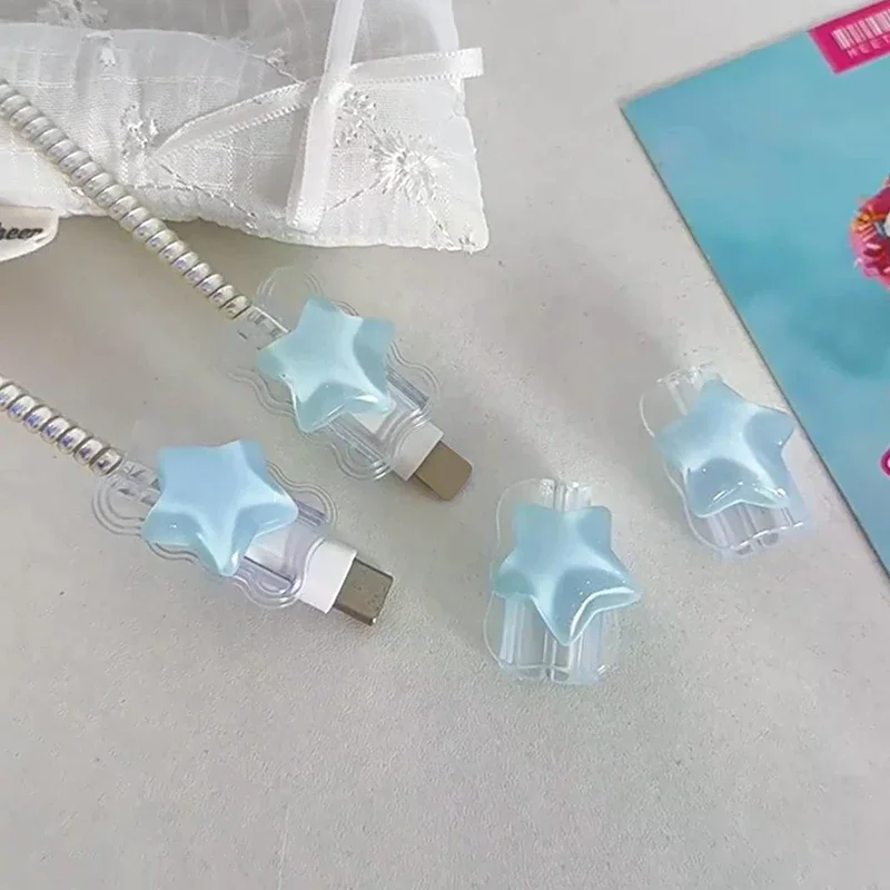 Korea Cute 3D Ocean Stars Change Charger Protector Cover Charger Line Protectors Organizer Winder Protector Cover Accessories