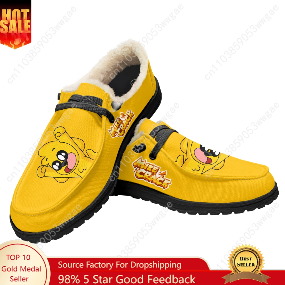 

Mikecrack Velvet Flat Shoes Man Women Fashion Warm Casual Shoe Indoor Outdoor Light Shoes Couple Cartoon Customized Couple Shoes