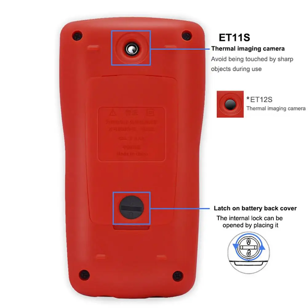 ET12S/ET11S 2 w 1 kamera termowizyjna na podczerwień multimetr cyfrowy 10800 pikseli kamera termowizyjna ekran dotykowy przenośny termometr narzędzie