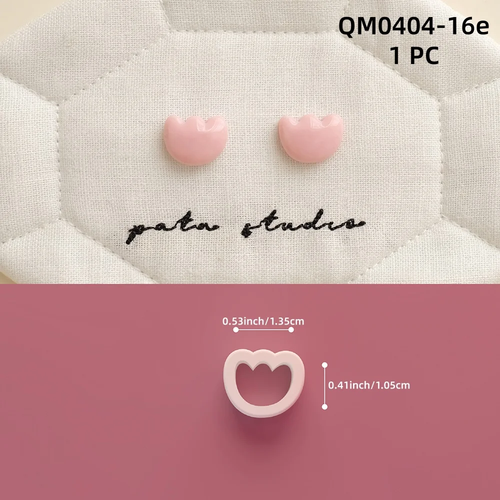 1 Stück Mini-Schmuckherstellungs-Set, Niedliche Ohrringe, Polymer-Ton-Ausstecher, Tulpen-/Schmetterlings-Töpferform, DIY-Knopf-Anhänger, Tonpresswerkzeuge – Detail 10