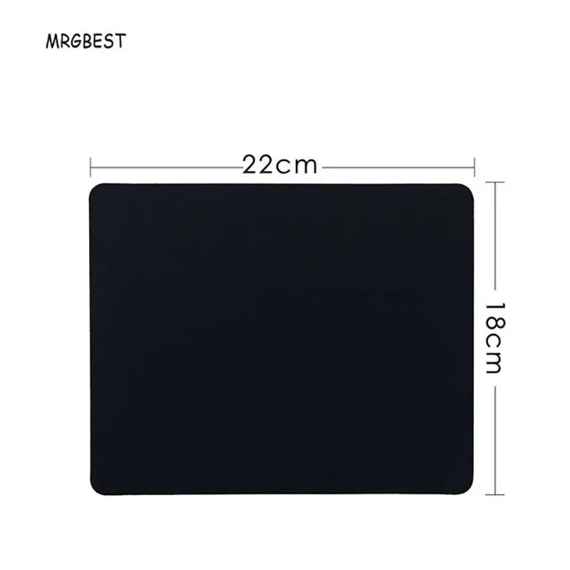 MRGBEST Big Promotion Blank Black Size 22x18cm/20x24cm Mouse Pad S with Natural Rubber Pad with No Locking for Office Desk Mats