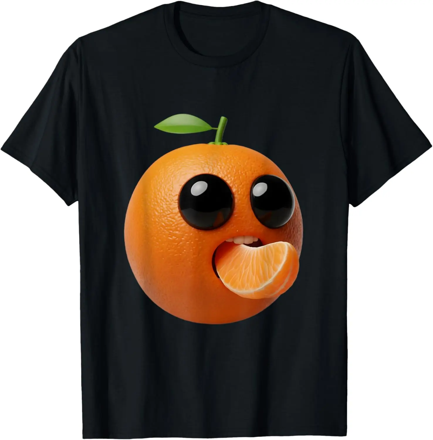 Niche Fruits Funny Tangerine Meme Brainrot Surreal Tee – Soft, & 100% Cotton Trendy Y2K Short-Sleeve Tee-Soft, Quick-Drying,
