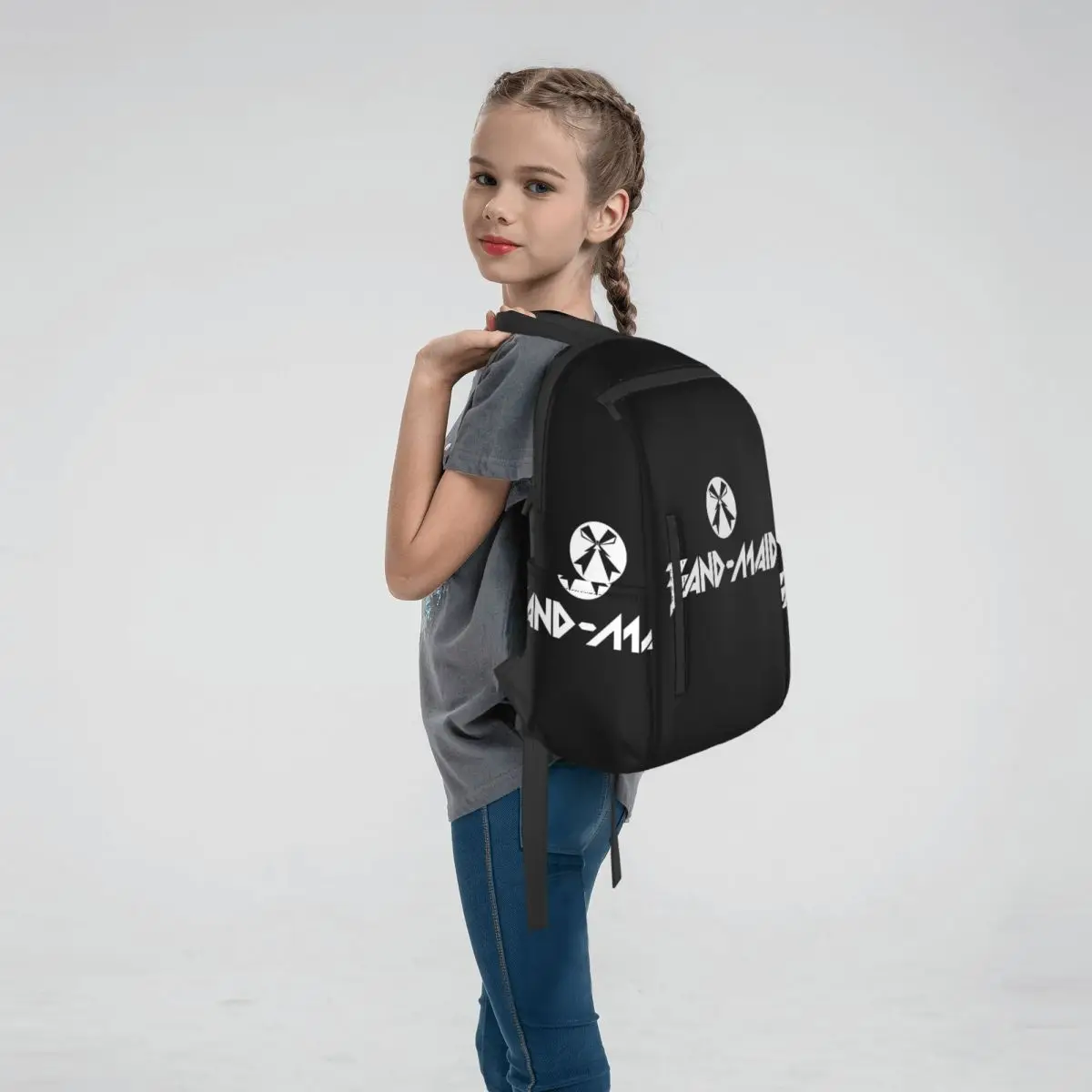 Band Maid Japan Metal Rock Backpack Large Capacity Boys Girls BookBag School Bag Shoulder Bags for Men Women