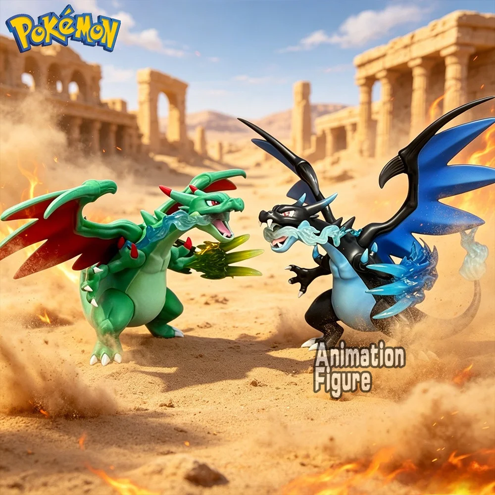 Anime Pokémon Figur Mystic Mega Glurak X Actionfiguren PVC Sammlermodell Spielzeug Geschenke 4,72 Zoll/12cm