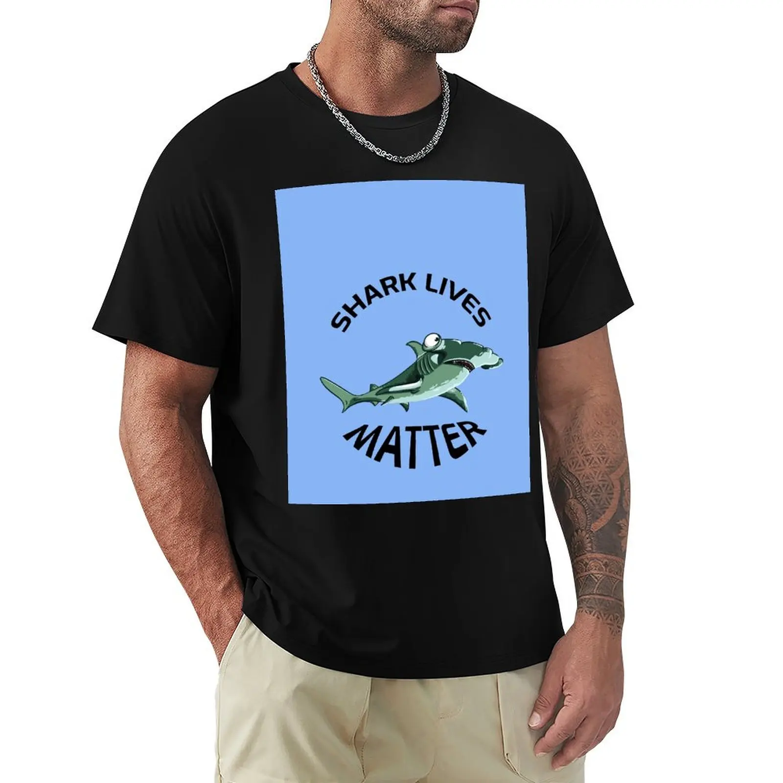 Shark lives matter design with a hammerhead sharks. We have to save the sharks! T-Shirt Athletic Quick Dry T-Shirt for Men