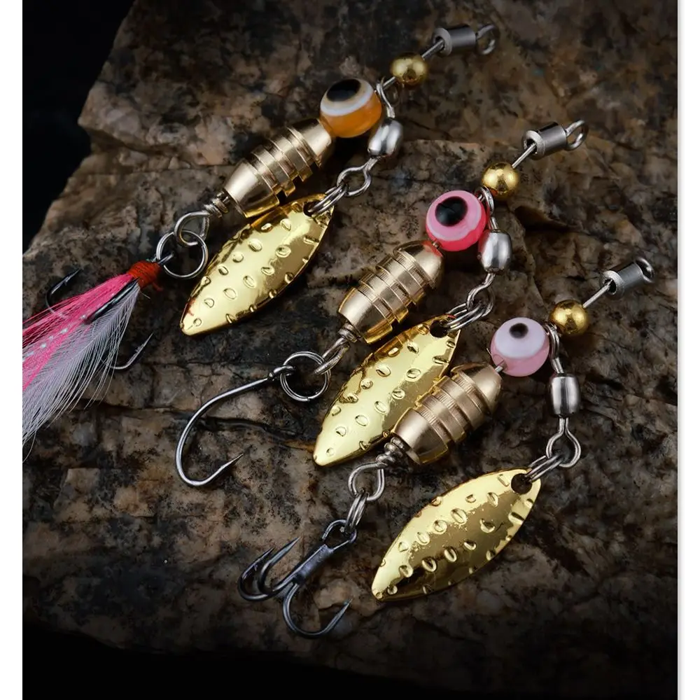 Metal Metal VIB Lure Sinking Long Cast Lure Rotating Spinner Sequins Deep Water 3.5g Artificial Pesca Bait All Water Layer