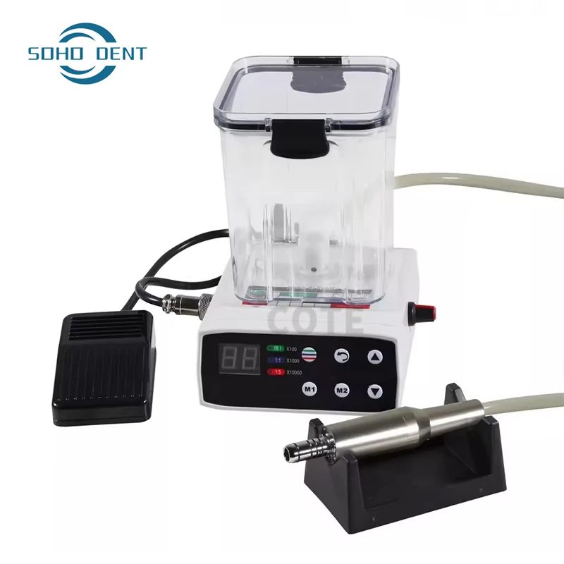 

Стоматологический электрический микромотор с резервуаром для воды и оптоволоконной ручкой для 1:1 1:5 16:1 угловых лабораторных инструментов стоматологическое оборудование