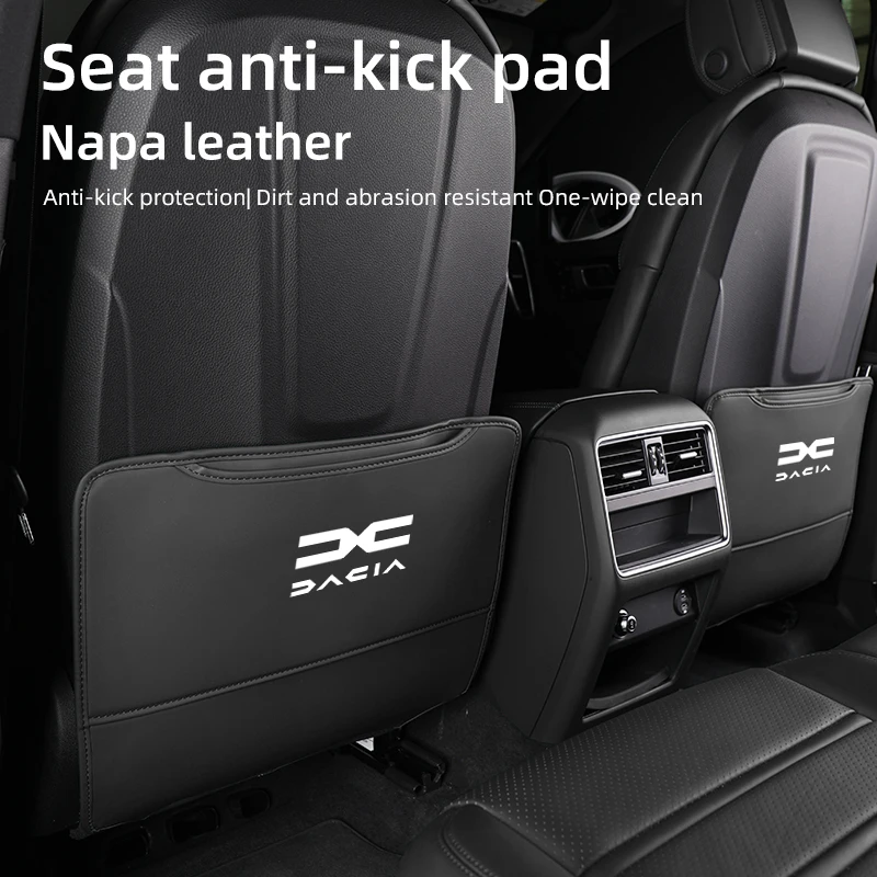Car Sticker Seat Anti-Kick Pad Leather Seat Protector Cover For Dacia Duster Logan Sandero Lodgy Dokker Stepway Mcv 2 Solenza