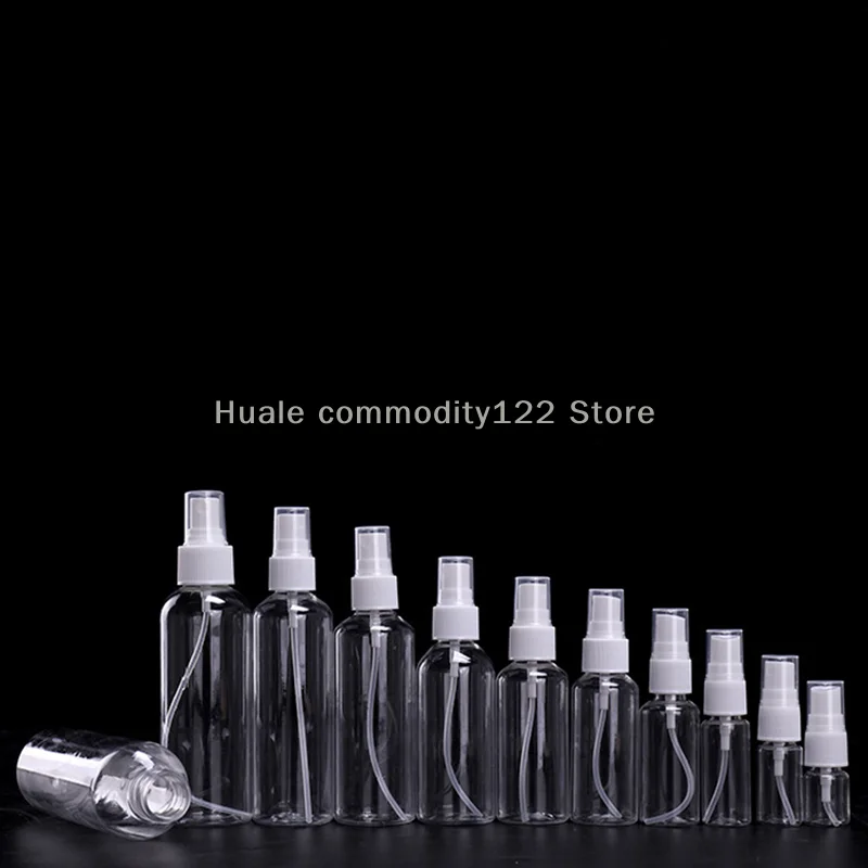 1x Transparent Empty Spray Bottles Plastic Refillable Container Empty Containers