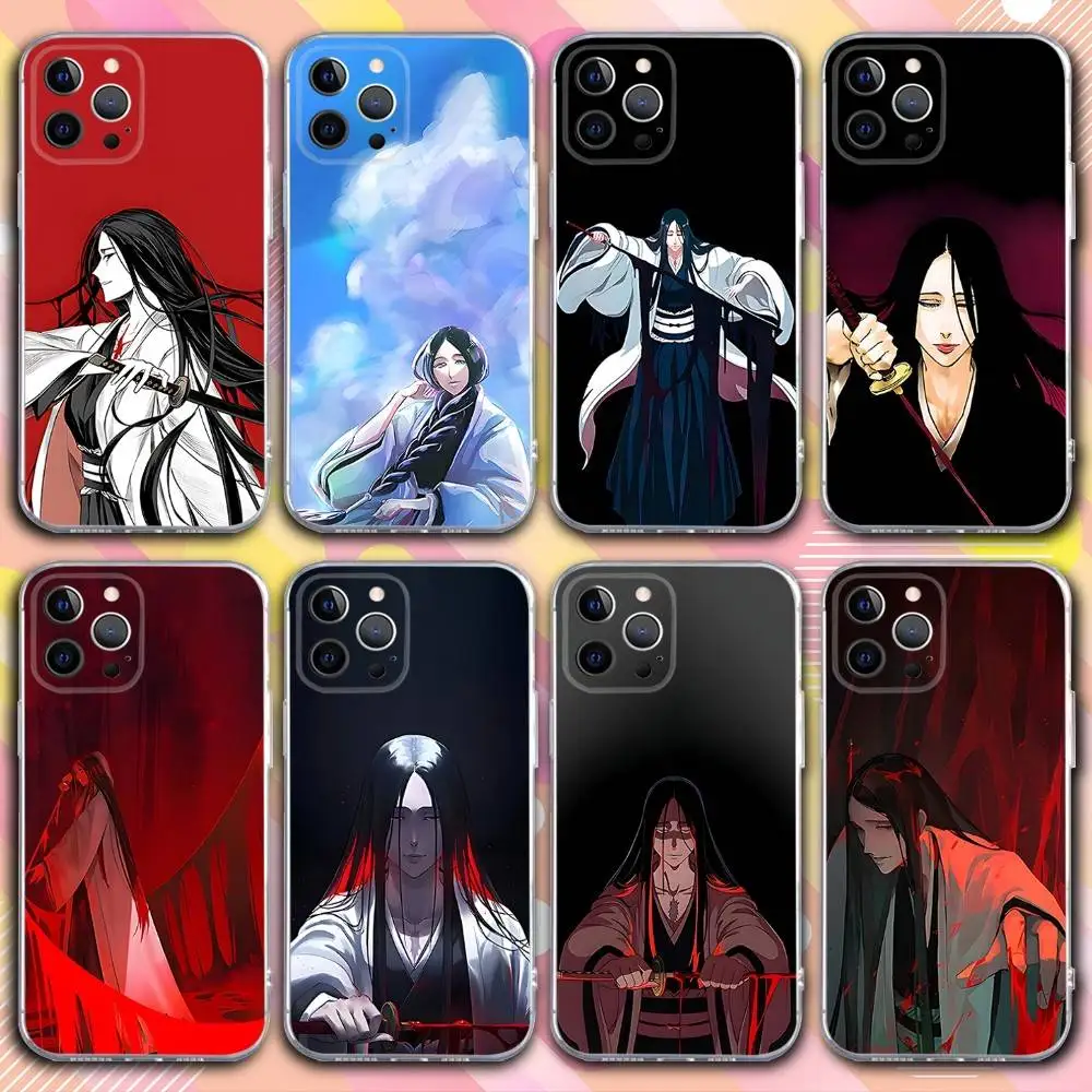 

R-Retsu U-Unohana Anime Phone Case For iPhone 17,16,15,14,13,12,11 Pro,Max,Plus,X,XS,XR,SE4,E Mini Transparent Soft Cover