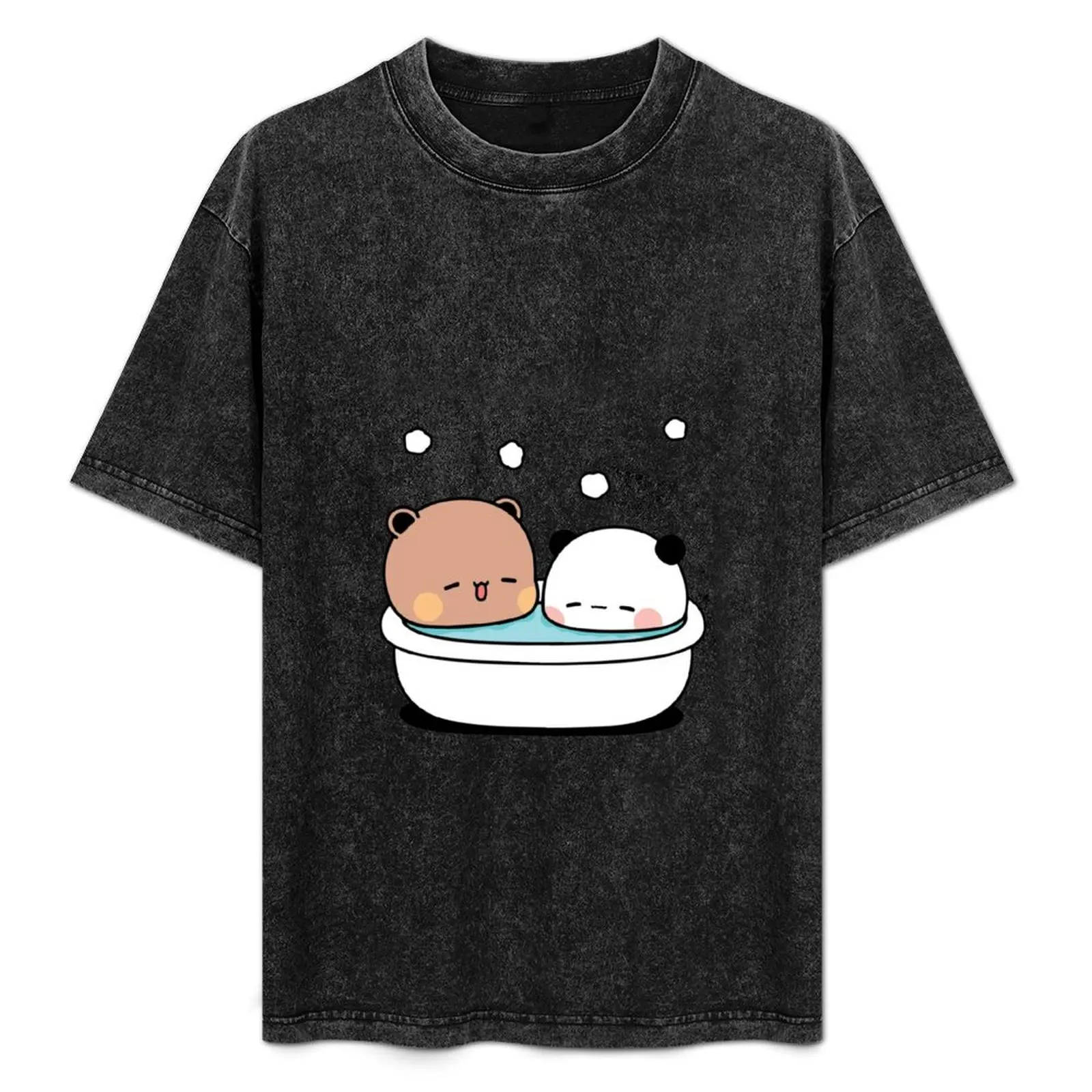 

Bear and Panda Bubu Dudu Bath T-Shirt man tshirt cotton t shirts high quality T-Shirt