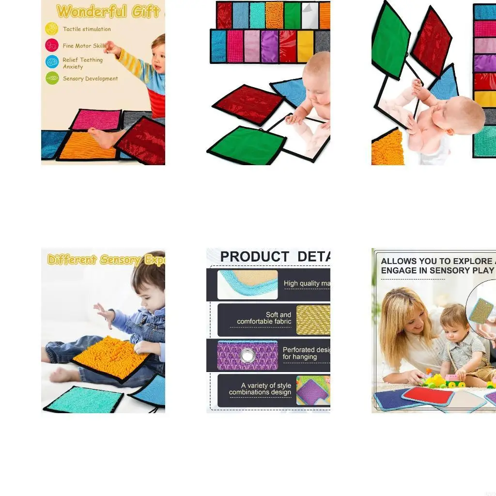 

J2HD 16pcs/Pack Interactive Sensory Activity Pad для младенцев мягкий красочный дизайн