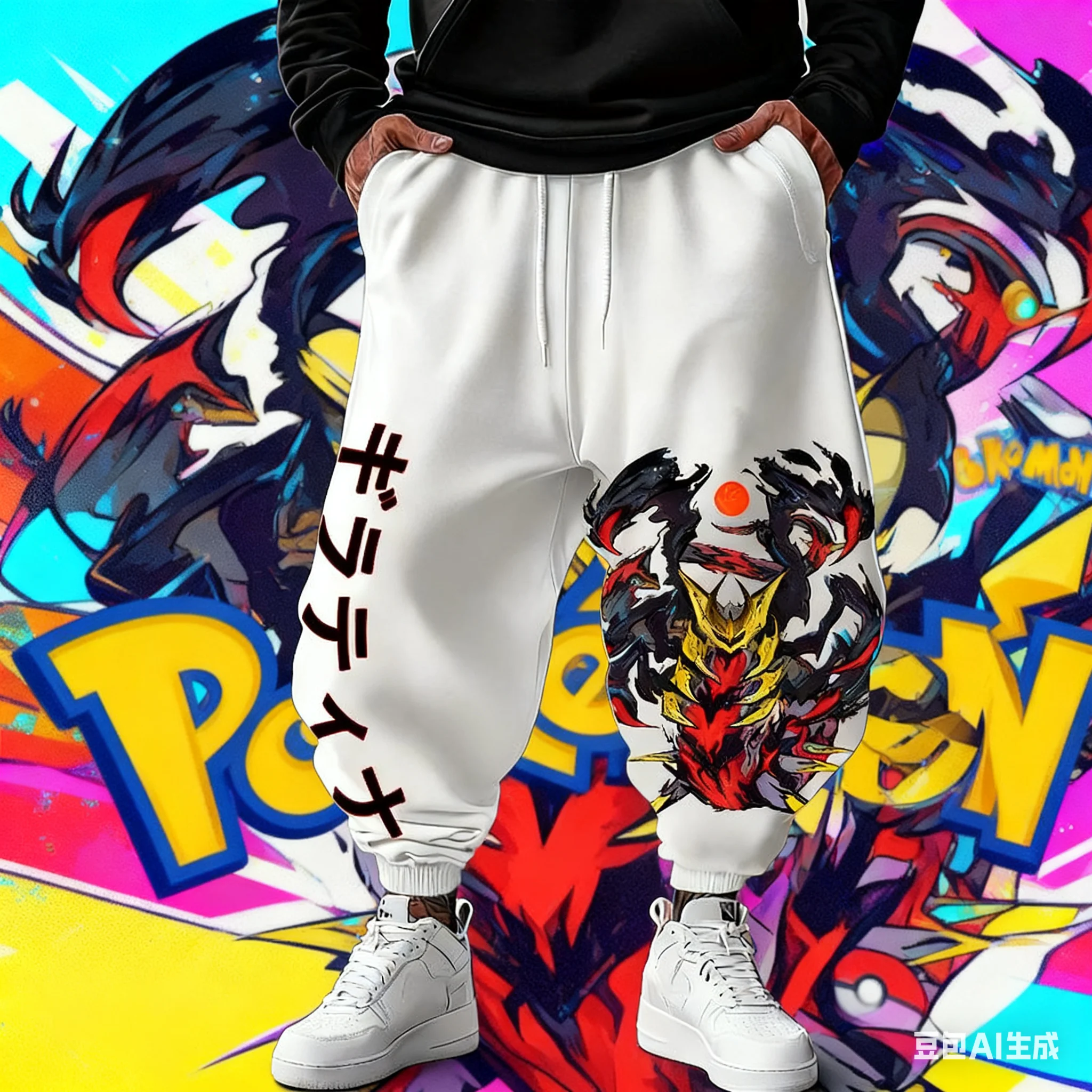 pok-e-mon-anime-dragao-vermelho-besta-impresso-calcas-2025-outono-inverno-novo-masculino-feminino-hip-hop-moda-solta-algodao-calcas-esportivas