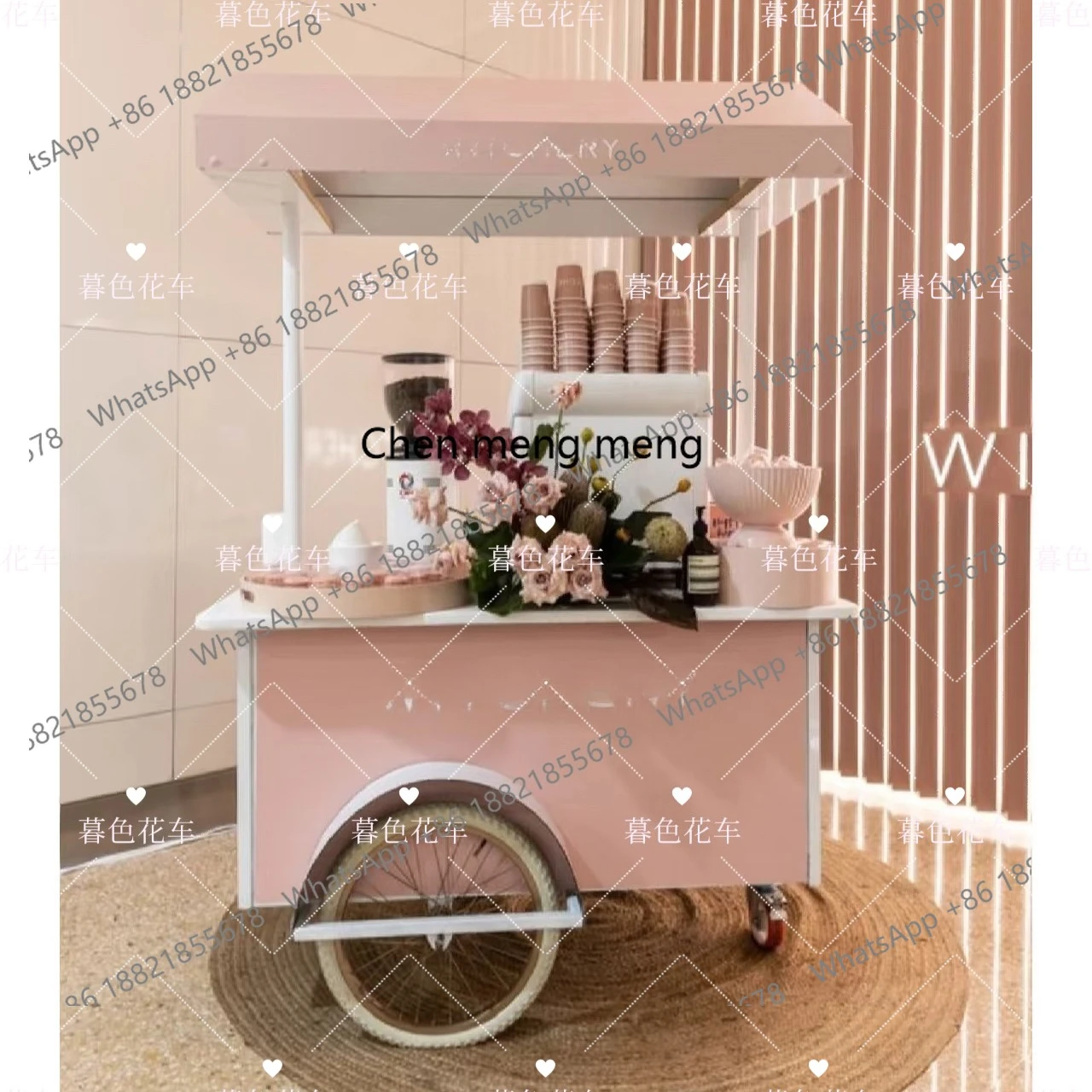 Iron float stall outdoor mobile float market stall snacks cold drink car