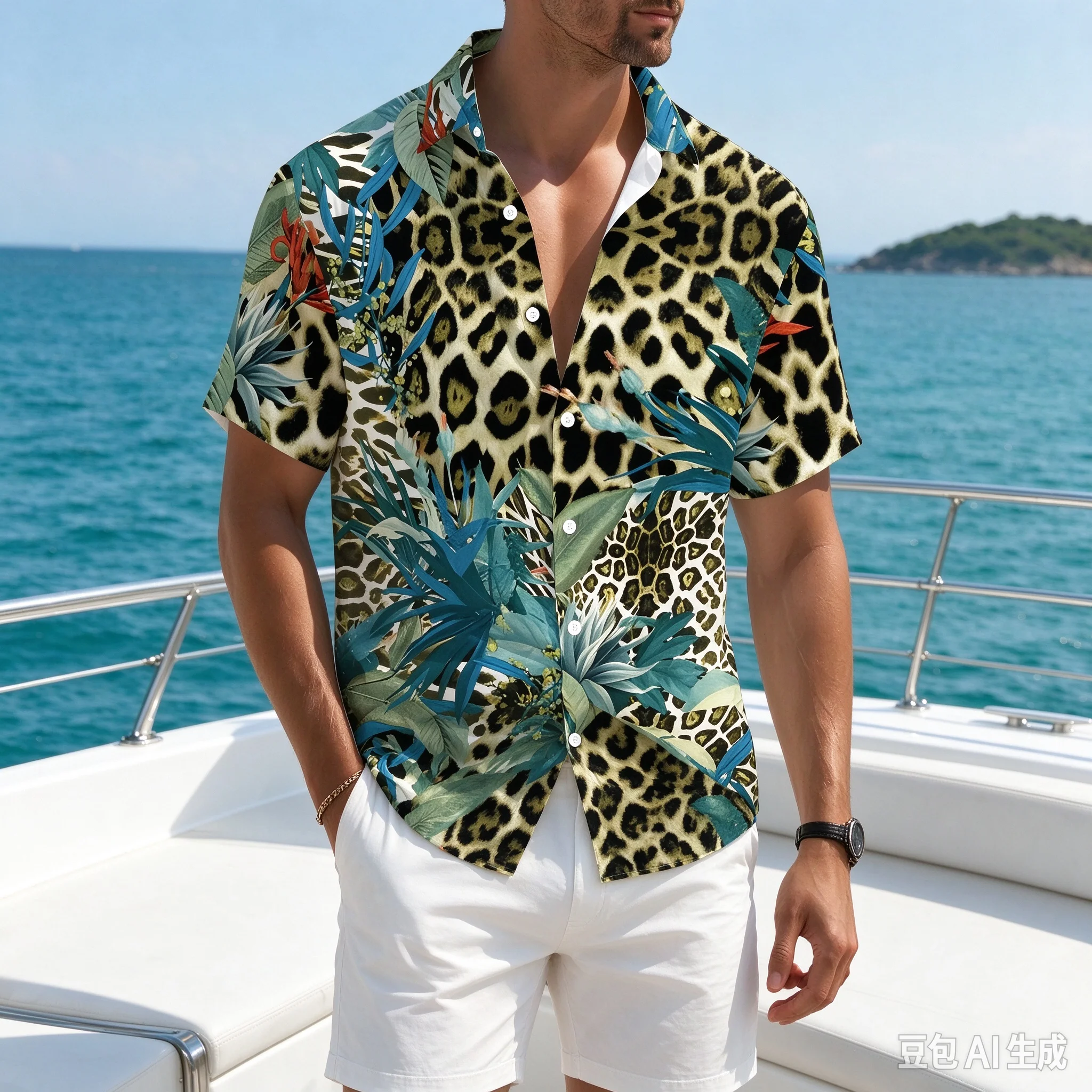 Art Shirt Men All Over Print Casual Beach Tropical 3D Printed Novelty Lightweight Short Sleeve Trendy Stylish Comfy Soft Chic
