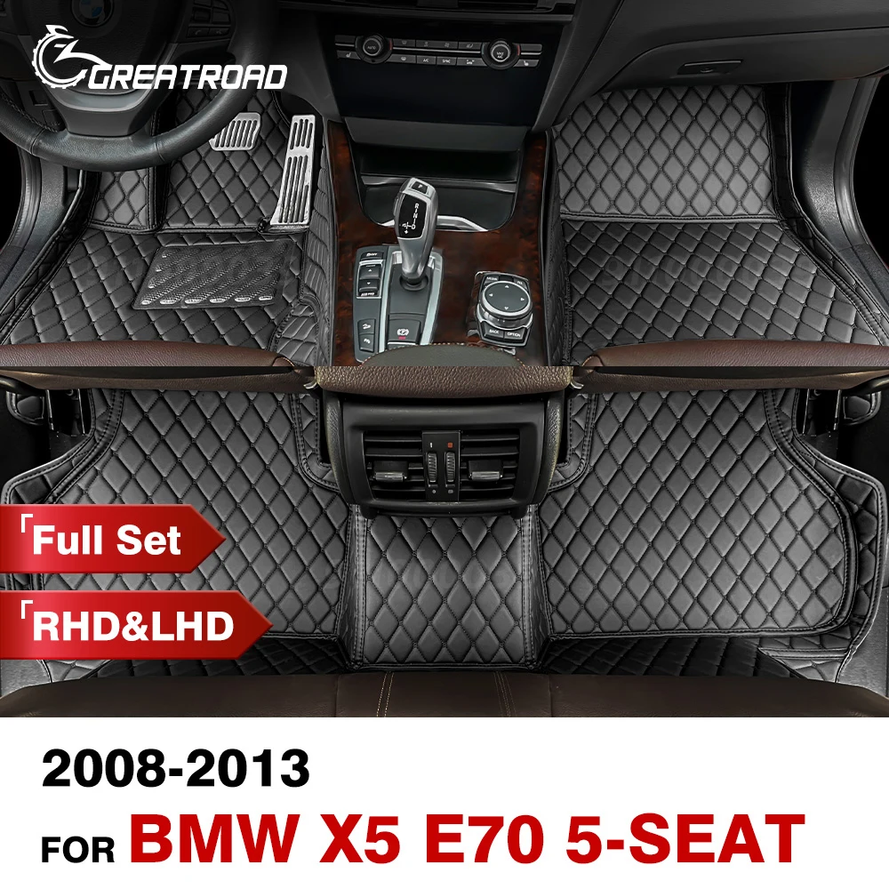 Car floor mats for BMW X5 E70（5 Seats）2008 2009 2010 2011 2012 2013 Custom auto foot Pads  carpet cover interior accessories