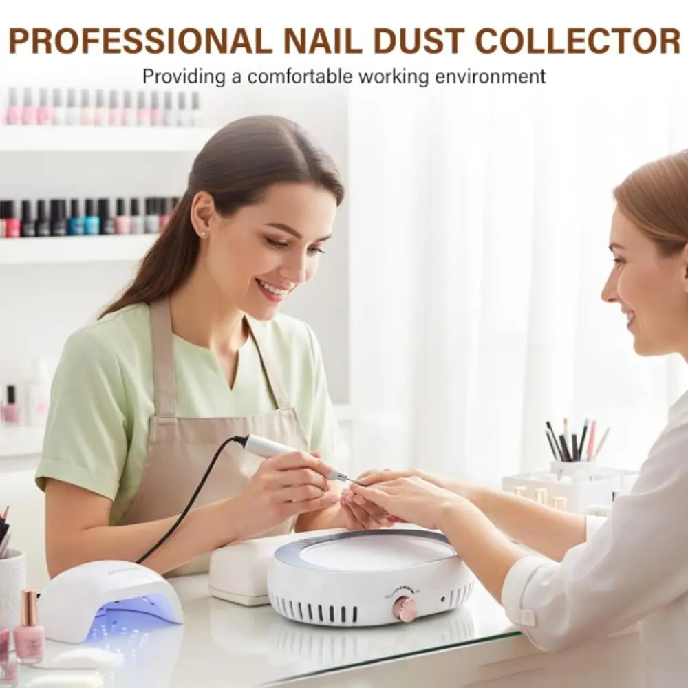 4500RPM Nail Dust Collector Adjustable Speed Detachable Vacuum Cleaner Strong Suction Low Noise Nail Dust Remover