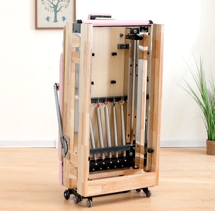 Hot selling foldable oak Pilates bed pilates reformers machine foldable pilates equipment view 4