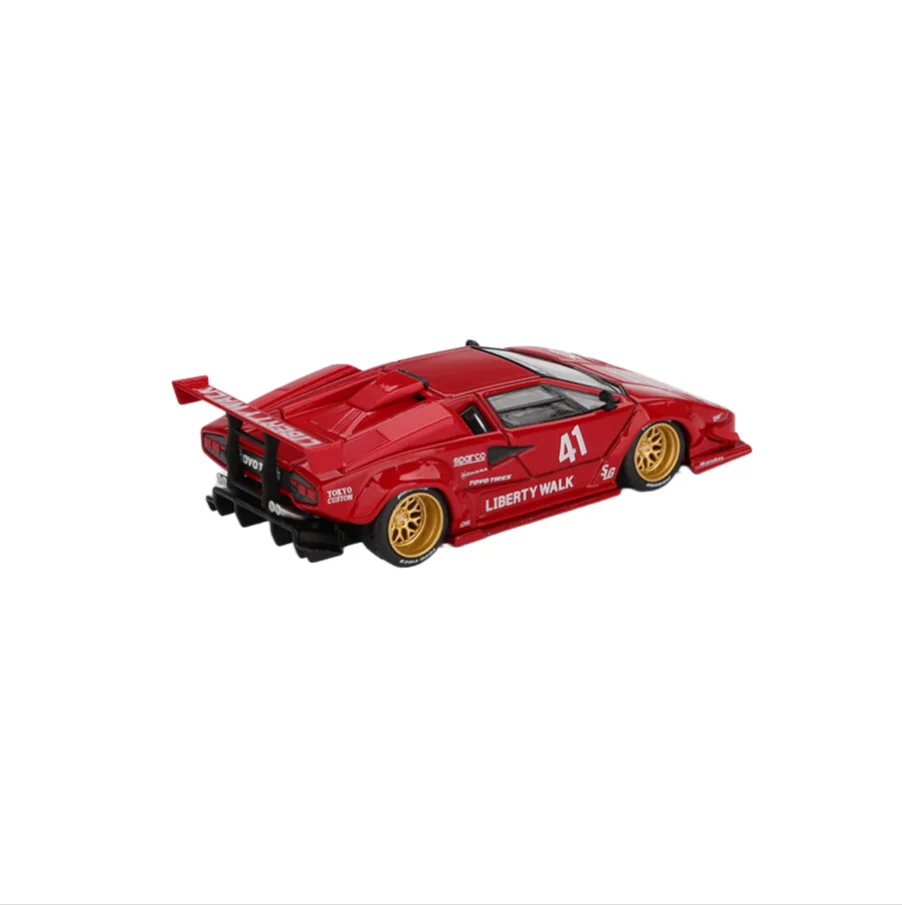 MINIGT 1:64 Lamborghini Countach LB-WORKS Merah Model Otomotif Die-cast Alloy