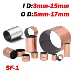 10Pcs SF-1 Self Lubricating Bearings ID Ø3mm - 15mm Composite Bearing Bushing Sleeve Steel Bear