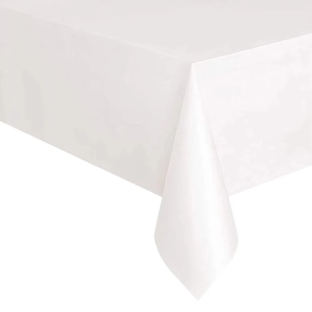 1 Stück Party-Tischdecken 137 x 274 cm/137 x 183 cm, BPA-frei, Kunststoff, Esstisch-Abdeckung, Tuch für Partys, Picknick, Camping, Outdoor, Einwegartikel – Detail 3