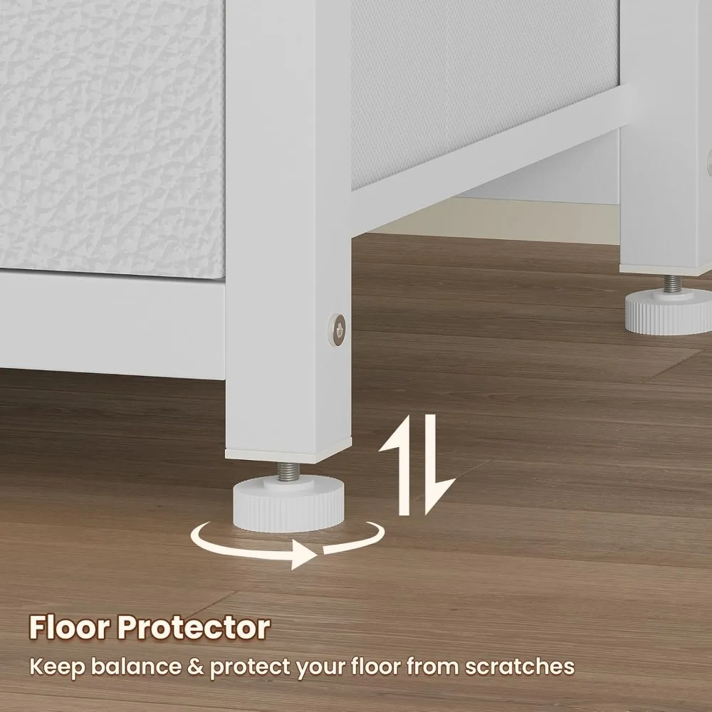 مركز ترفيه بحامل تلفزيون مقاس 75 بوصة مزود بمصابيح LED ومنافذ طاقة، وطاولة وحدة تحكم 63 على الطراز الصناعي مع 6 أدراج من البولي يوريثان #6