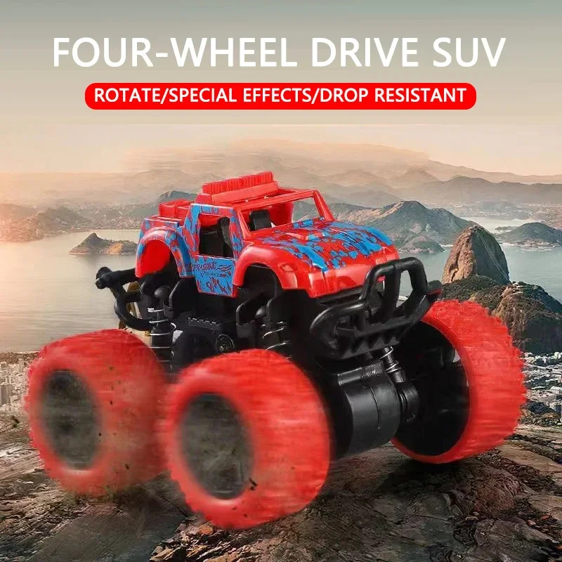 

Engineering Vehicle Model Kids Inertia 4WD Buggy Educational Toy Inertia Car Toys Four Wheel Double Stunt Off-road Vehicle