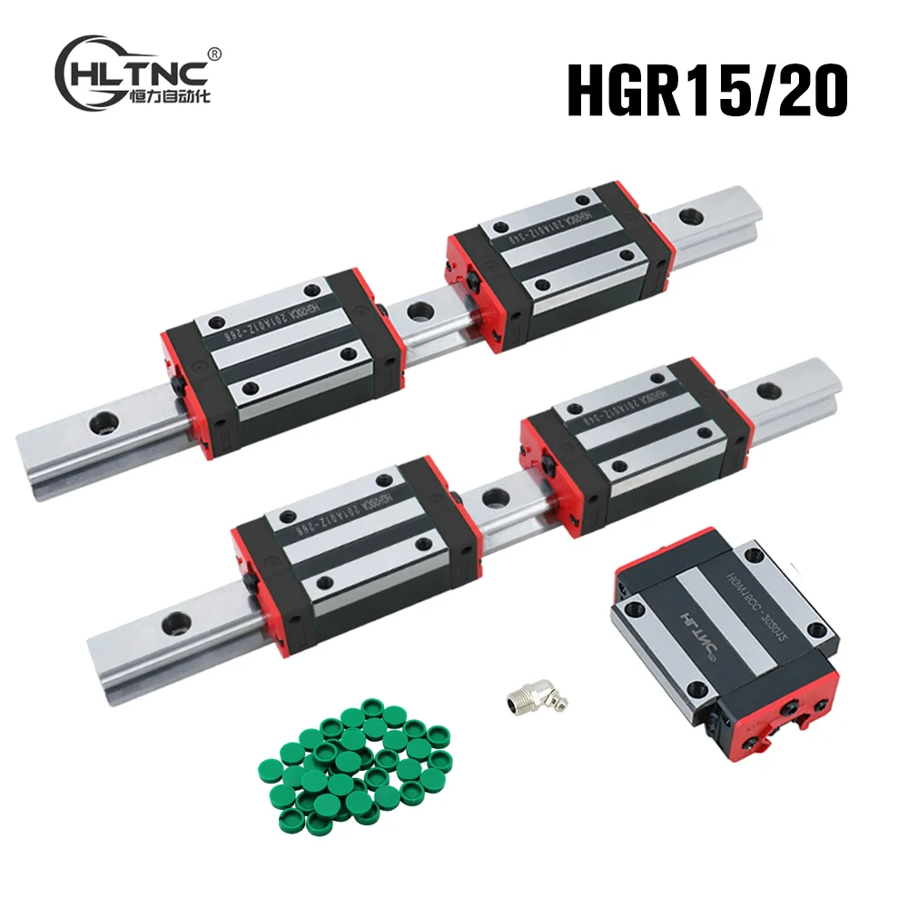 HLTNC HGR15 HGR20 15mm 20MM Square Linear Guide Rail Kit With HGH20CA HGW20CC HGH15CA HGW15CC Carriages Block For CNC Router