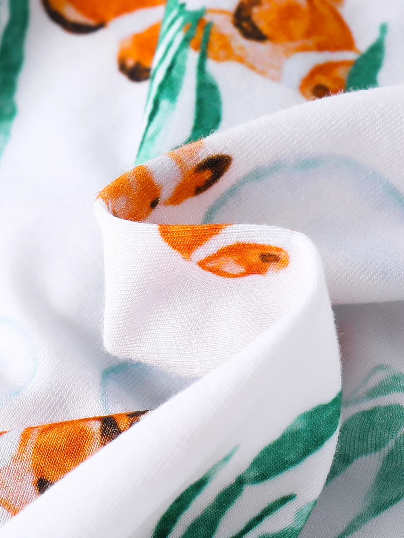 Baby bamboo fiber thin soft breathable fabric goldfish seaweed print casual long-sleeved reversible foot cover zipper hah