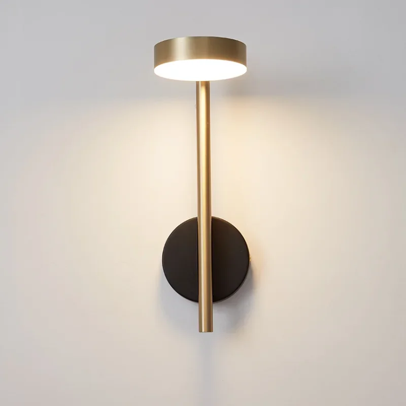 Lámpara de pared moderna y sencilla, luz nórdica de lujo, creativa, LED, Decoración de cabecera para dormitorio, sala de estar, estudio, puede girar