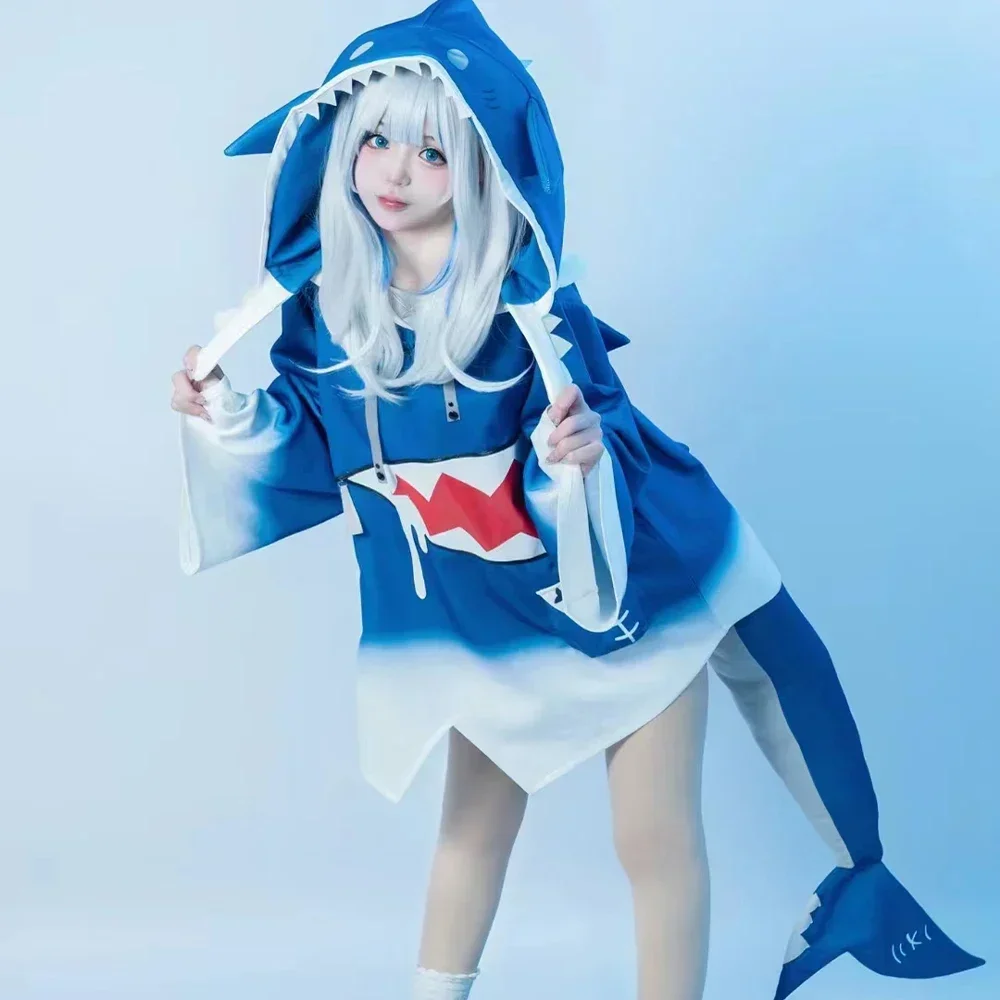 2026-ホロライブ-vtuber-バーチャルアンカーマン-gawr-gura-コスプレ衣装ウィッグセット女の子かわいいサメ衣装カーニバルパーティードレスアップギフト