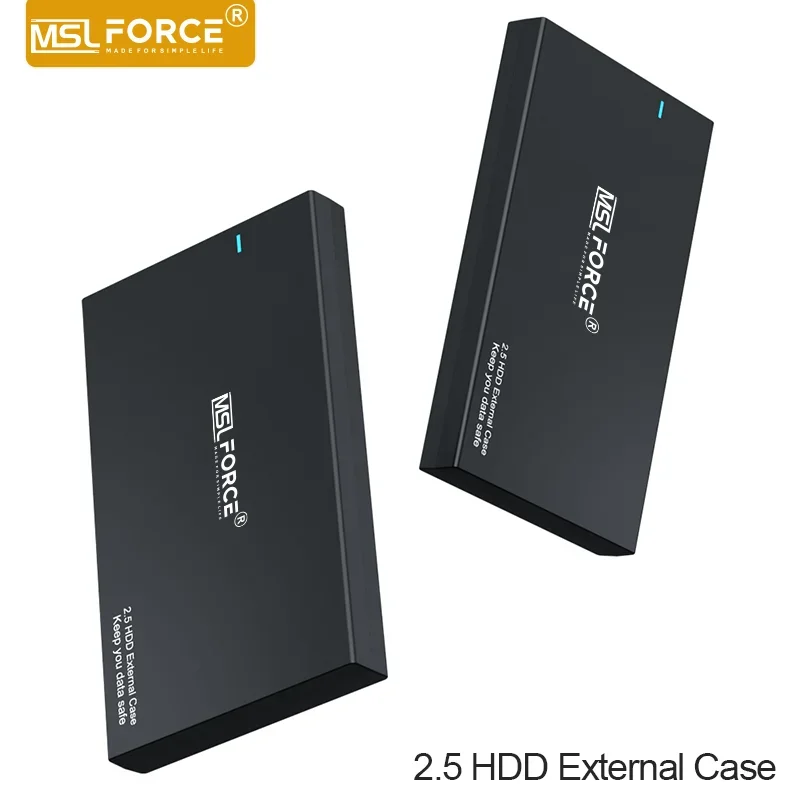 

MSLFORCE HDD Case 2.5'' SATA to USB 3.0 Hard Drive Enclosure for SSD Disk HDD Box USB C 3.1 Gen 2 Case HD External Case HDD