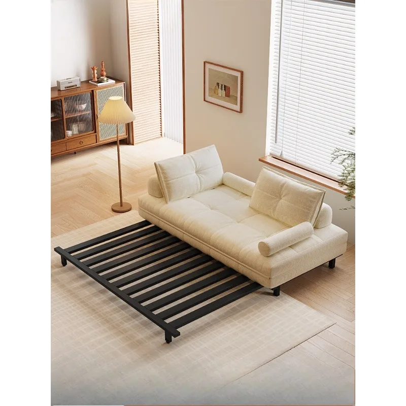 

Cotton and linen tatami sofa bed simple dual-purpose double foldable retractable multi-functional small apartment living room be