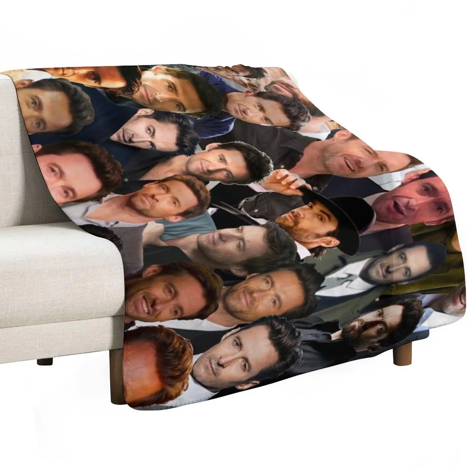 هيو جاكمان بطانية رمي مجمعة للصور رقيقة للأريكة المزخرفة بياضات السرير